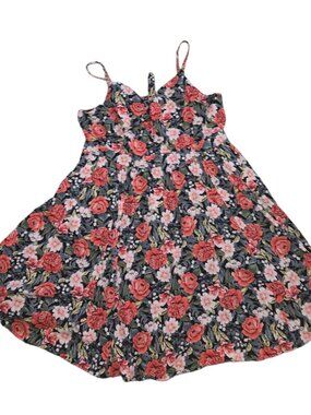 Floral Roses Floral Black Plus Size Mini Dress Torrid Size 2